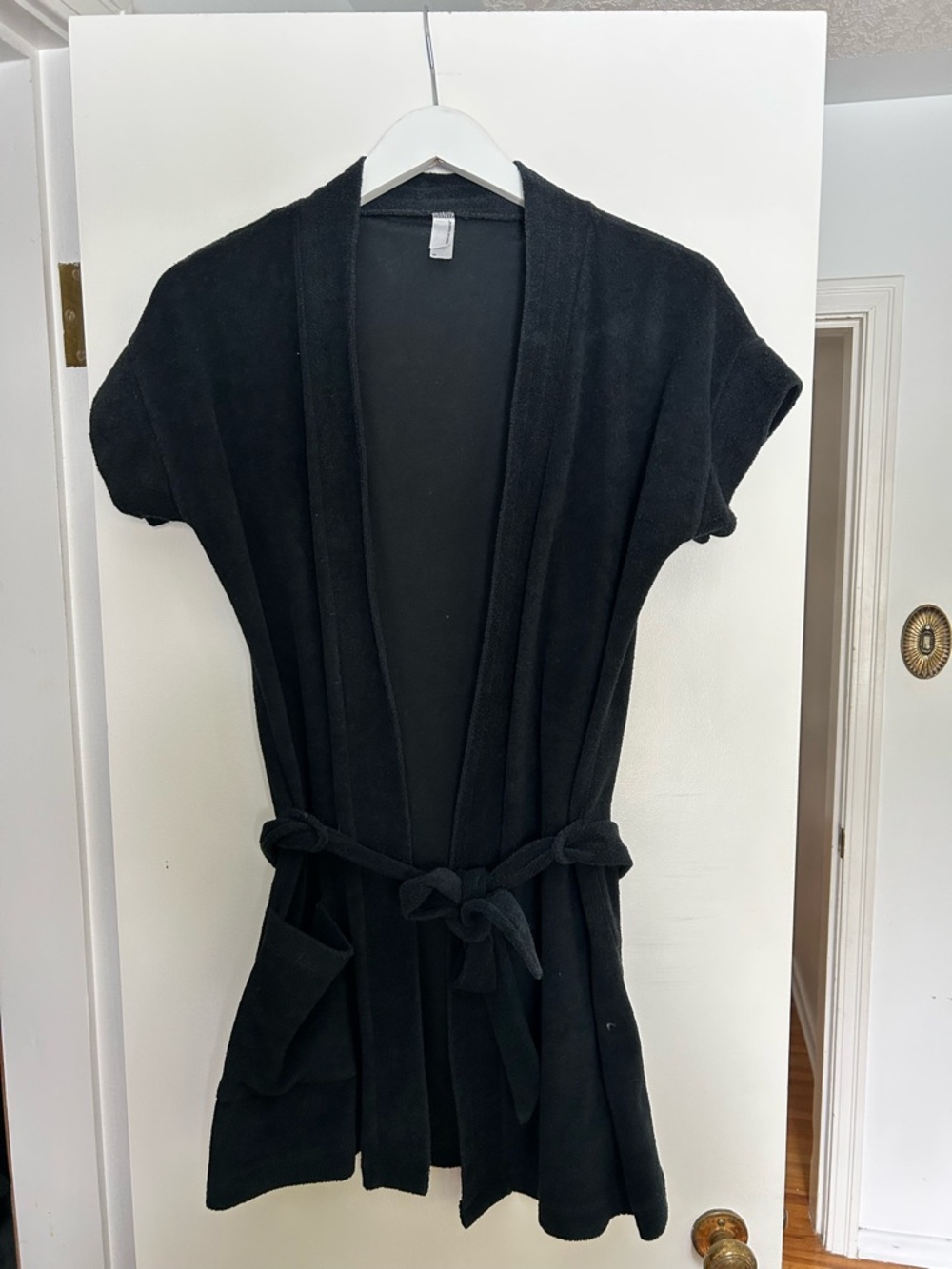 American Apparel Black Terry Robe